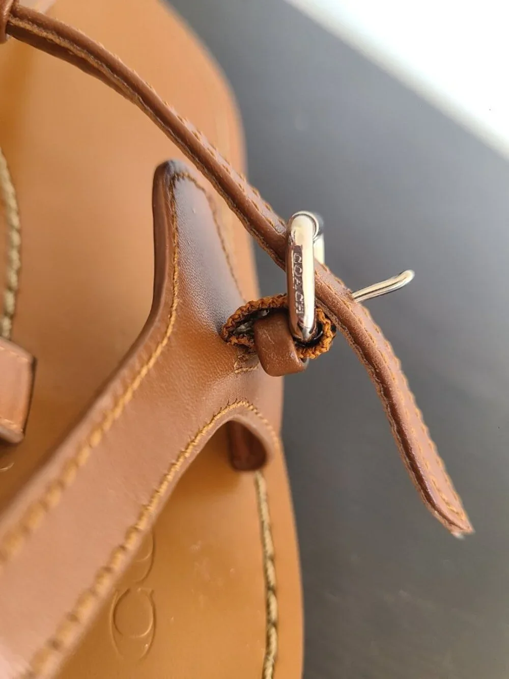 Coach Leila Leather Sandals Tan size 6.5